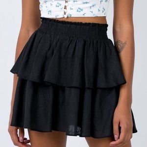 Princess Polly Black Layered Skirt